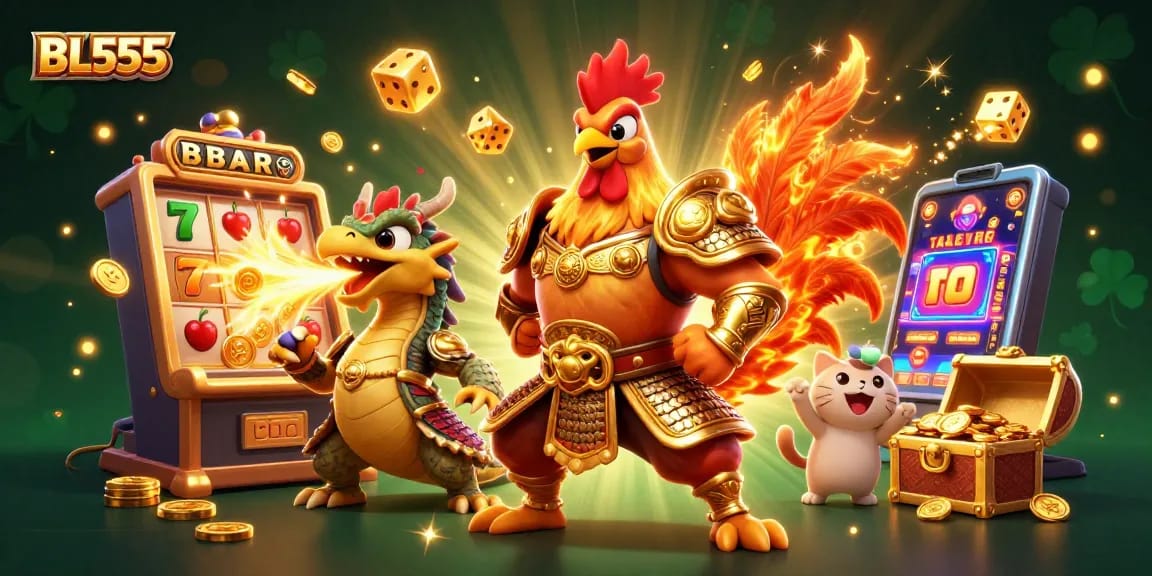 Engage in thrilling gameplay at BL555 with captivating animated characters and casino elements!