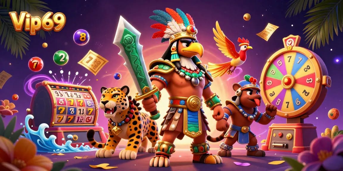 Experience the thrill of gaming at Vip69 with an exciting 3D casino scene brimming with dynamic action.