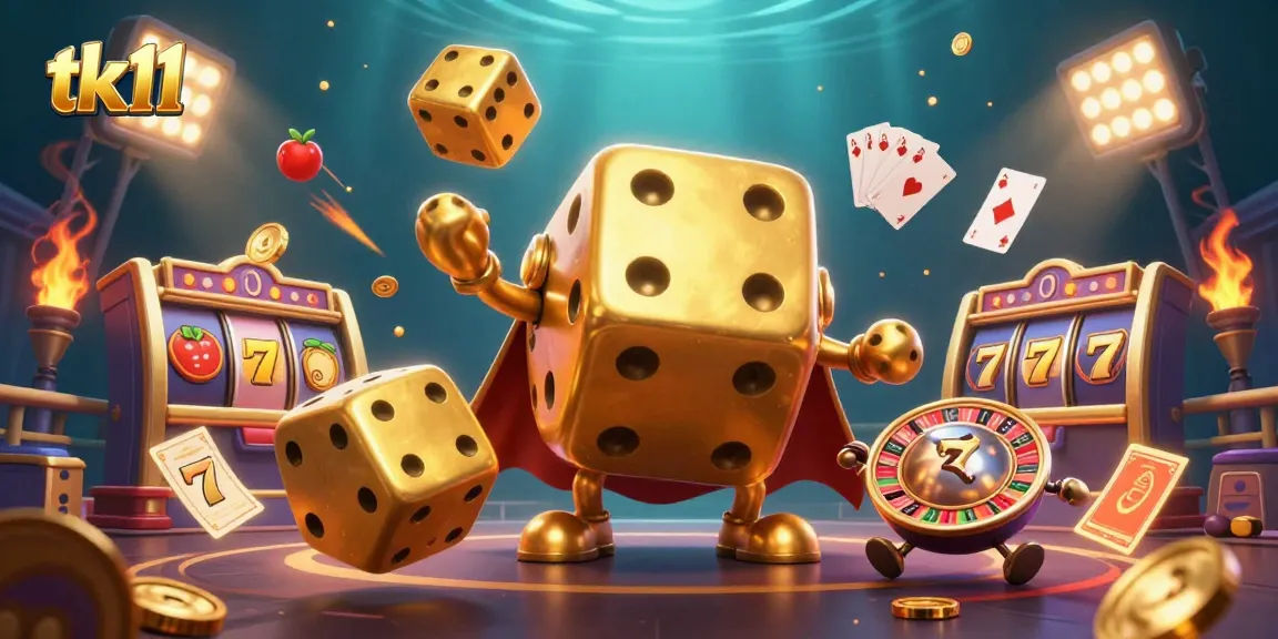 tk11 players enjoy vibrant slots gameplay with golden dice and dynamic casino elements