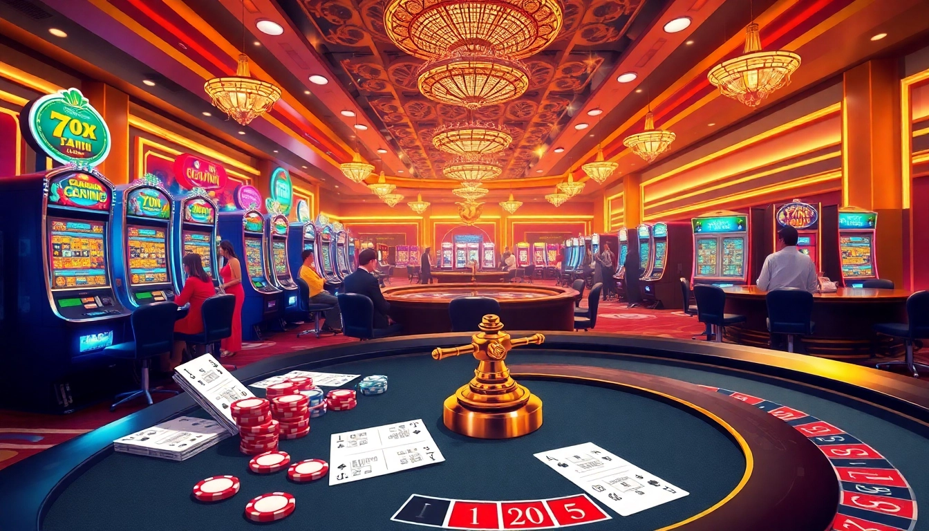 Experience the excitement of gambling at a luxurious casino featuring engaging games like roulette and slots with 7m betting options.
