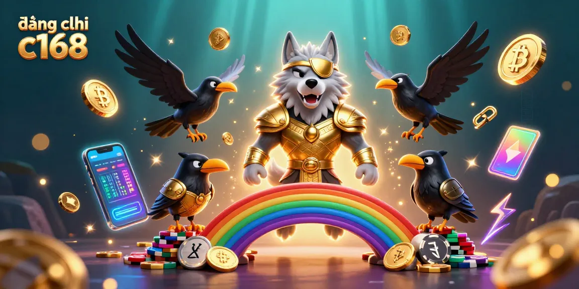 Engage with đăng ký c168 at this vibrant casino scene featuring Norse characters and crypto elements.