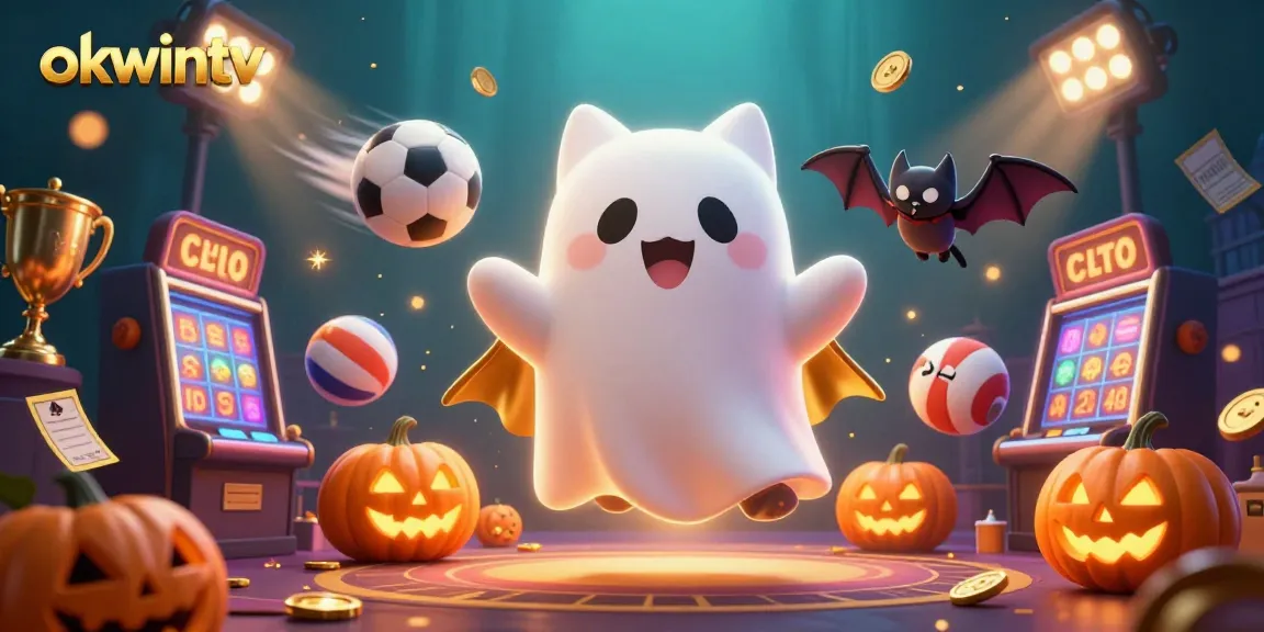 Experience seamless sports betting with okwintv, featuring a dynamic ghost cat and exciting casino elements.