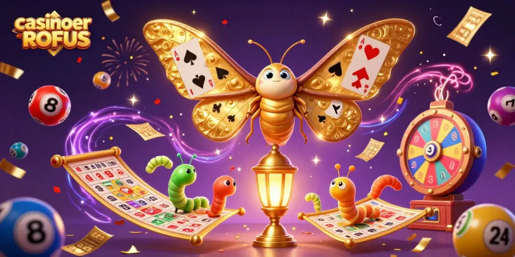 Play exciting games at casinoer uden ROFUS amid vibrant visuals and festive elements.