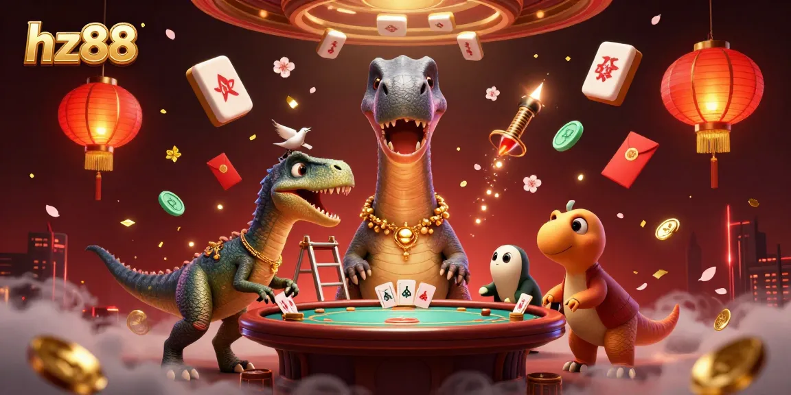 Experience thrilling gameplay at hz88 with a vibrant digital illustration showcasing a lively casino atmosphere.