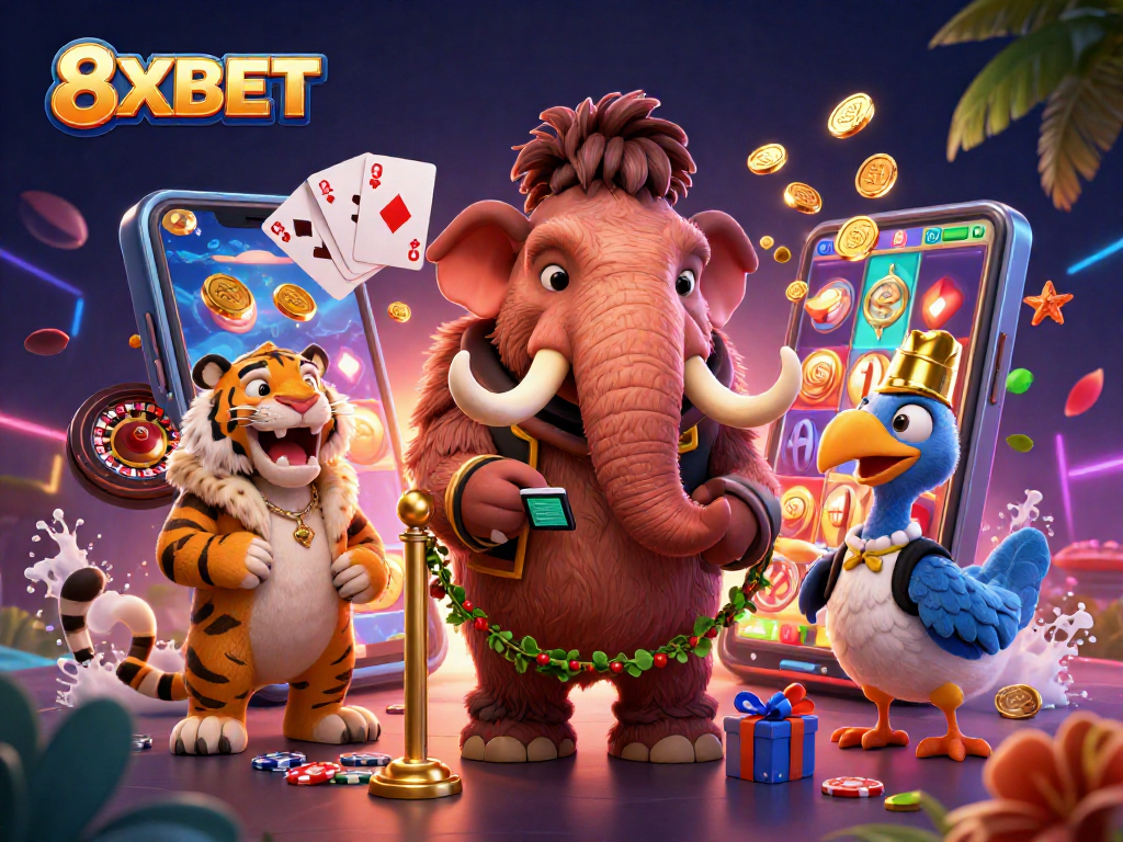 Experience gaming at 8XBET with an engaging scene showcasing a vibrant casino atmosphere.