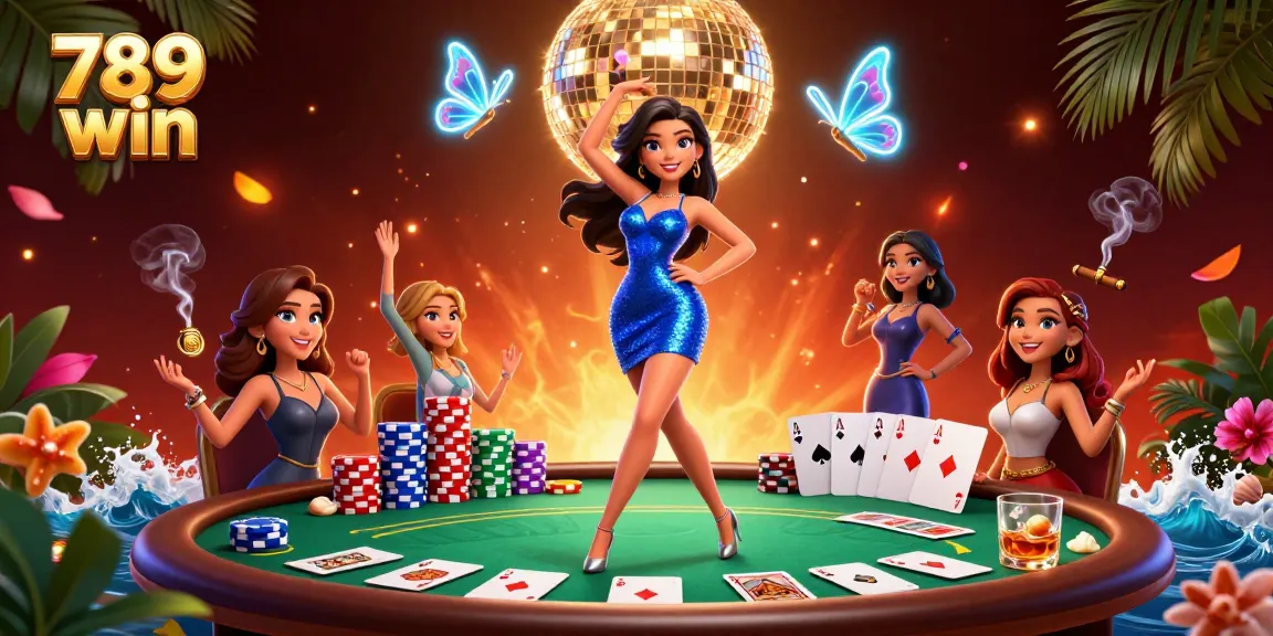 Experience winning thrills at 789 win with a glamorous casino scene full of poker excitement.