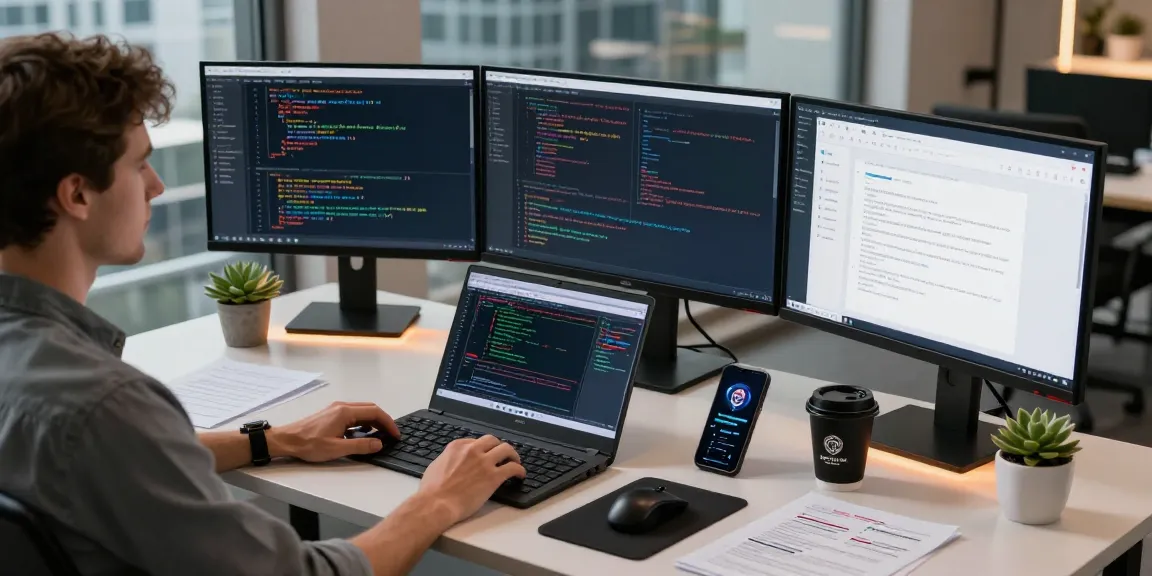 Användning av antidetect browser i en professionell digital säkerhetsmiljö med fokus på skärmar och säkerhetsprotokoll.