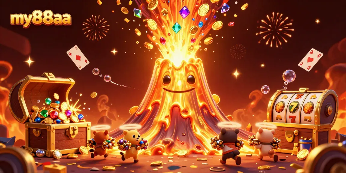 Experience thrilling wins at my88aa with a lively 3D casino scene full of treasures and excitement.