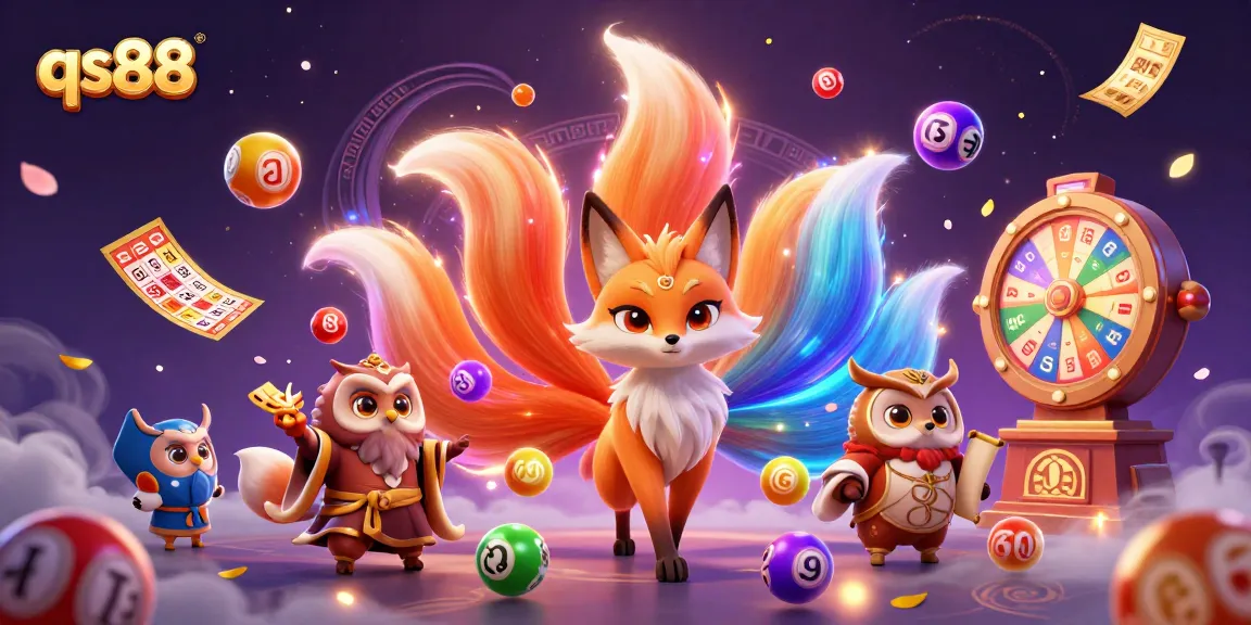 Engage with qs88 lottery and gaming excitement featuring vibrant characters, dazzling prizes, and colorful elements.