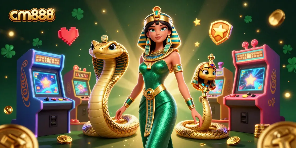 Engage with cm888 in a vibrant casino scene featuring 3D characters and gaming elements.