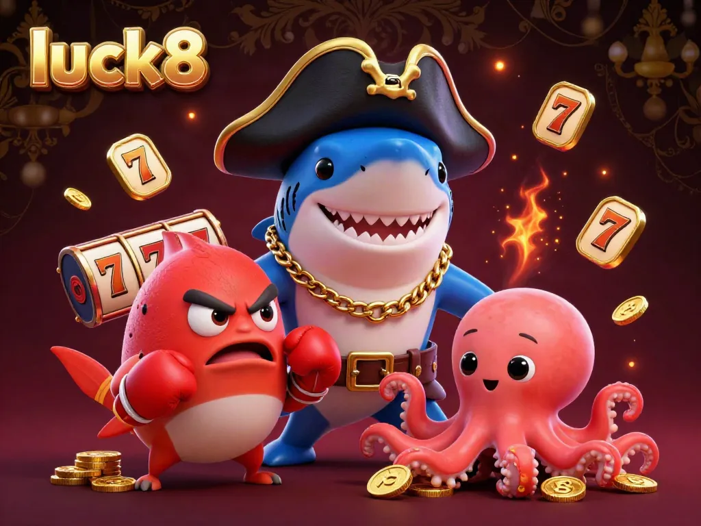 Engage with luck8's thrilling pirate casino adventure featuring vibrant characters and exciting game elements.