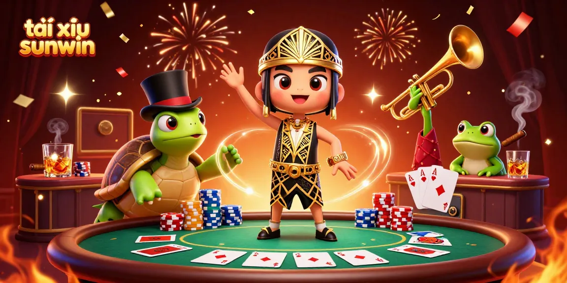 Experience the excitement of tài xỉu sunwin with dynamic characters and vibrant casino elements.