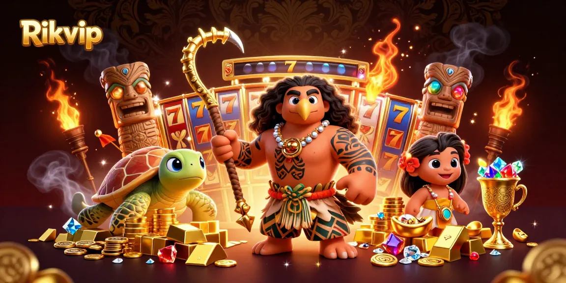Spin and win with Rikvip's vibrant slots featuring captivating elements and treasures.