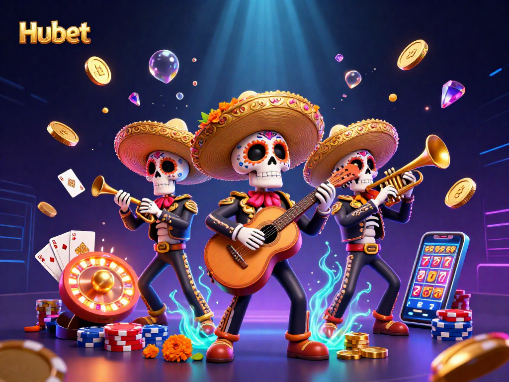 Experience thrilling moments at Hubet casino with vibrant 3D mariachi characters and dynamic gaming elements.