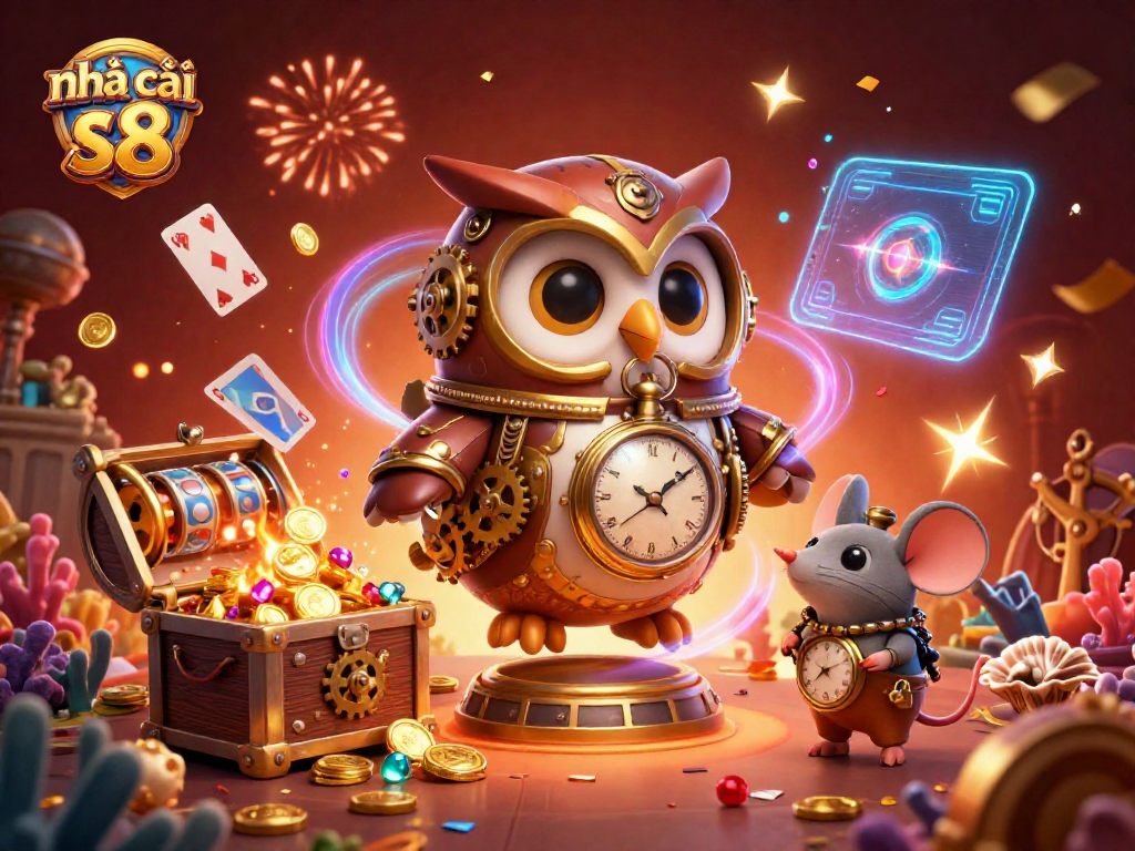 Engage with nhà cái s8's vibrant casino world filled with animated characters and captivating elements.