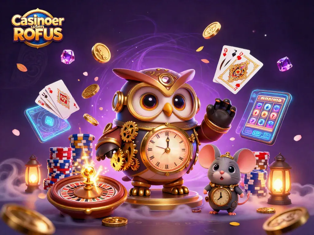 Experience the excitement of casinoer uden ROFUS with vibrant 3D elements and captivating characters.