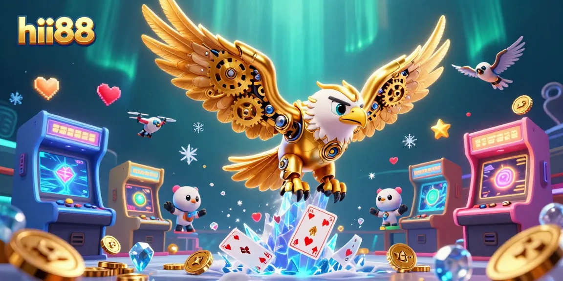 Engaging gaming experience with hii88, featuring dynamic characters and casino elements in vibrant 3D