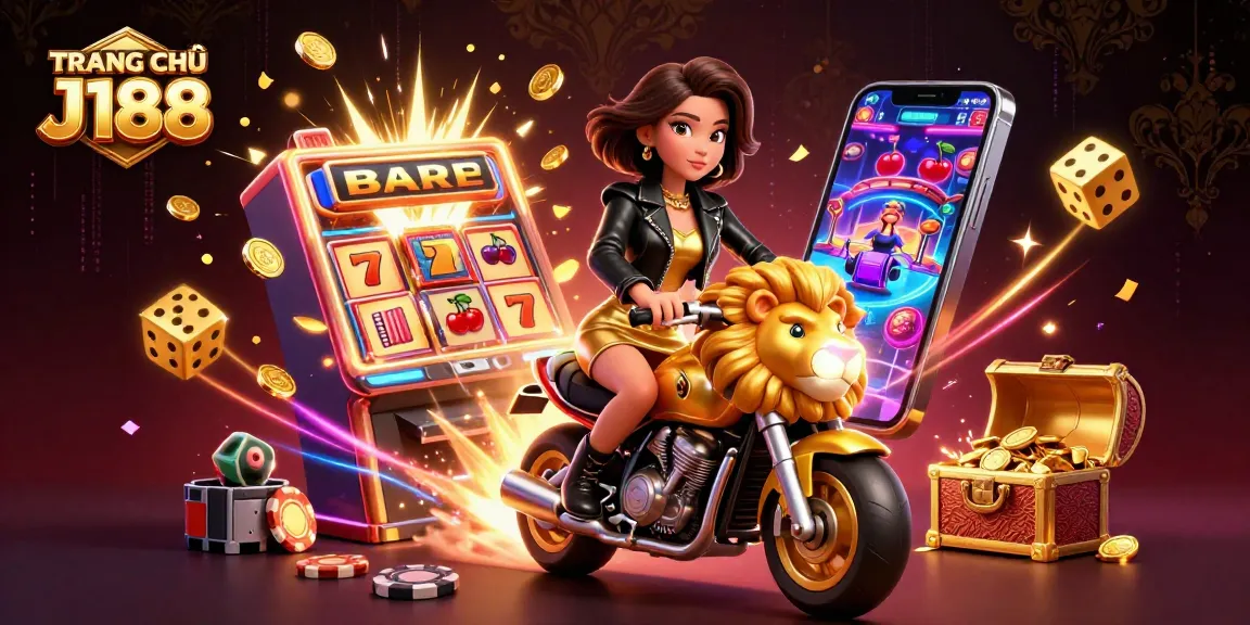 Join the fun at TRANG CHỦ J188 featuring jackpot slots, a glamorous mascot ride, and vibrant casino energy.