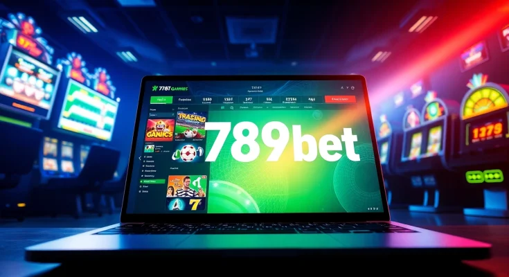 Vibrant digital interface showcasing online gaming and sports betting at 789bet.