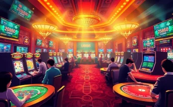 U888 online casino gaming scene showcasing excitement and luxury.