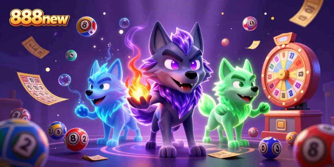 Experience thrilling action at 888new with a mystical wolf leader and vibrant casino elements.