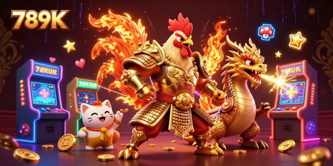 Engage in thrilling games at 789K casino with colorful characters and vibrant gaming elements.