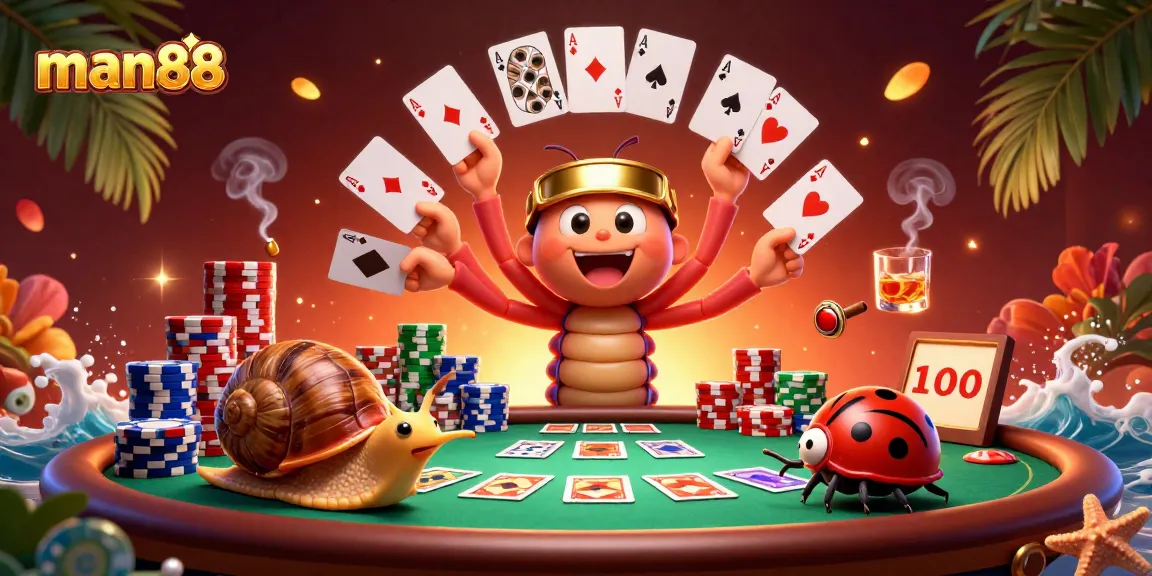 Experience excitement at man88 with a lively casino scene featuring animated characters and vibrant game elements.
